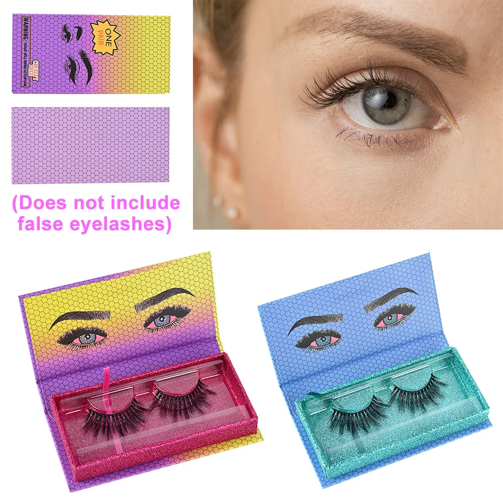 

10pcs Cosmetic Home Storage False Lashes Accessories Container Empty Case 3D Print Organizer Eyelash Packaging Box Reusable