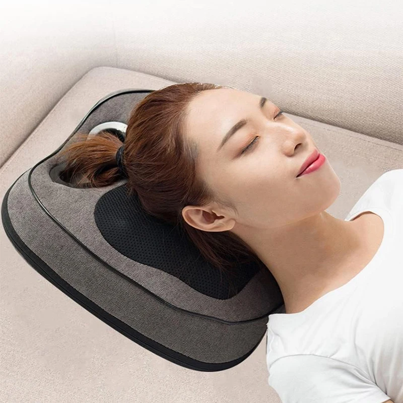 Электрический горячий компресс массажная подушка разминающая шею массажный