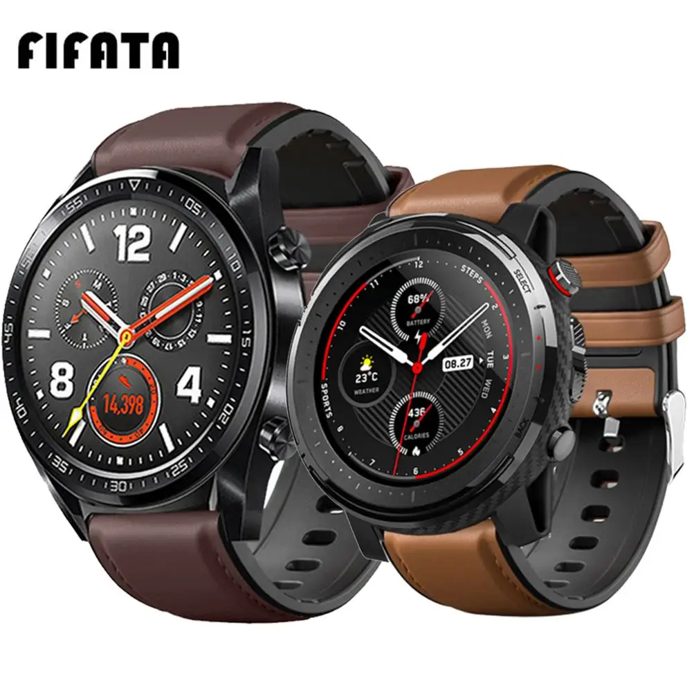 Ремешок сменный 2 в 1 для смарт часов Huawei Watch GT 2/Huami Amazfit GTR 47 мм/Stratos 3 из силикона и