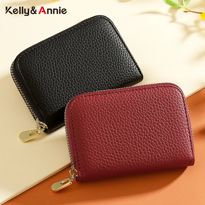 

Hot Fashion Solid Color Small Wallets Women's Soft PU Leather Card Holder Mini Purses Ladies Travel Credit Card Purses Female