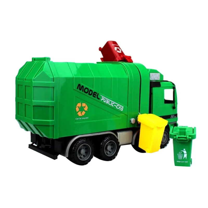 Игрушечный мусоровоз с трением 3 мусорными баками батарея не требуется отличный