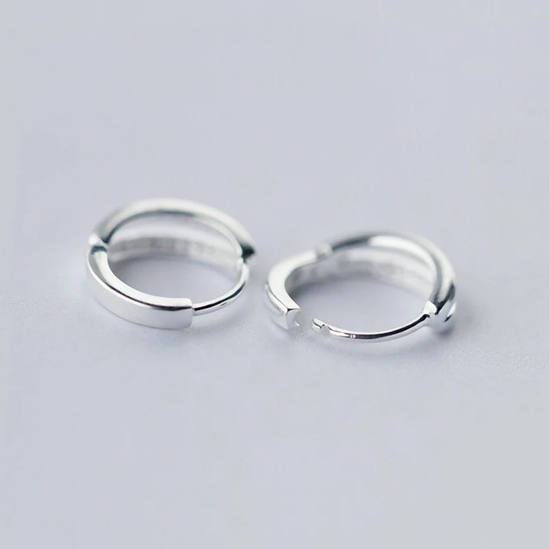 Женские серьги-кольца из серебра 925 пробы