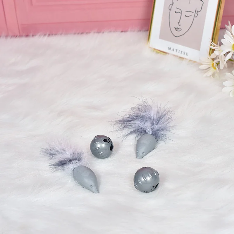 

Cat Toy High Imitation Mouse Ball TPR New Cat Toy Bell Feather Funny Cat Toy One Generation Cat Toys Interactive Cat Toys
