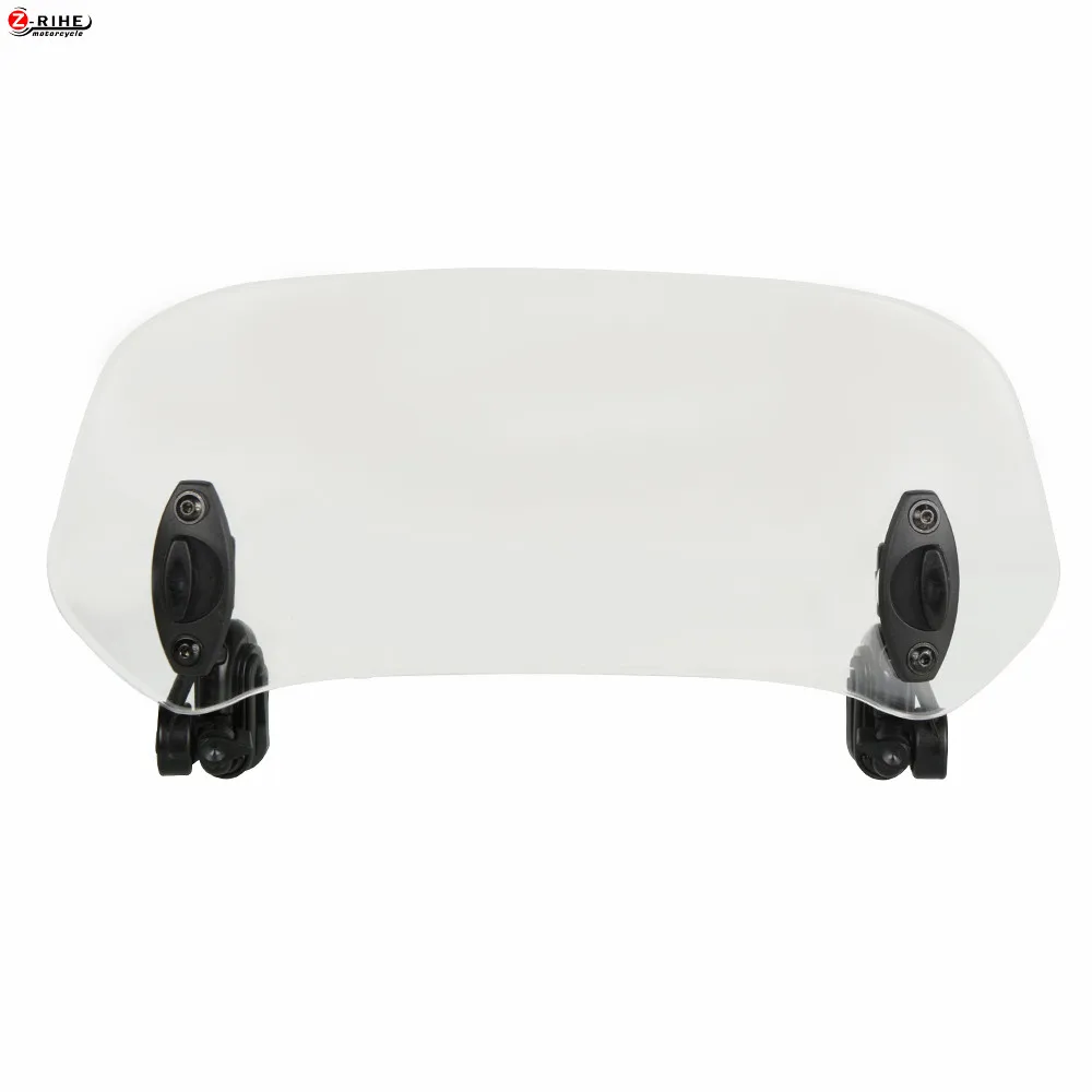 CLEAR-368MM Универсальный мото rcycle лобовое стекло модифицированное ветровое стекло мото Регулируемый повышающий двойной кронштейн для KAWASAKI J300 J 300 - Цвет: CLEAR-368MM