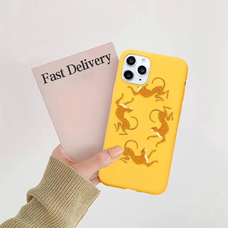 

Leopard luxury Phone Case coque Candy Color for iPhone 11 12 mini pro XS MAX 8 7 6 6S Plus X SE 2020 XR