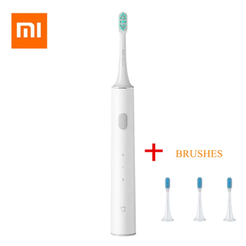toothbrush with head Новинка 01 Mijia T300 звуковая электрическая зубная щетка USB Беспроводная зарядка ультра звуковая Водонепроницаемая зубная щетка Глубокая чистка перезаряжаемая - Цвет: toothbrush with head