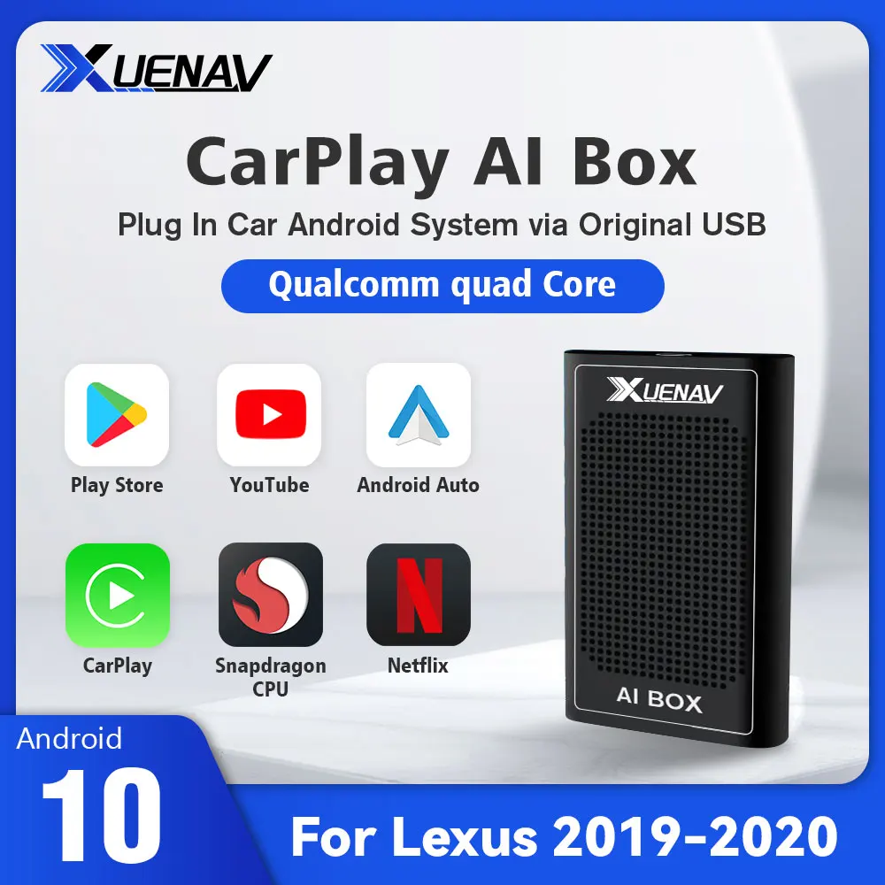 

Carplay Ai Box Android 10.0 For Lexus ES LC LS NX RC RCF UX RX Carplay Netflix AI Box Car Multimedia Player Audio Navigation