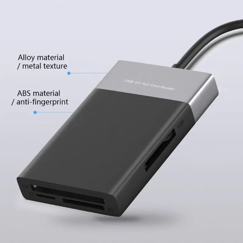 

6 In 1 High Speed USB 3.0 2 Port HUB Adapter to XQD/CF/for SD/TF Card Reader Kit