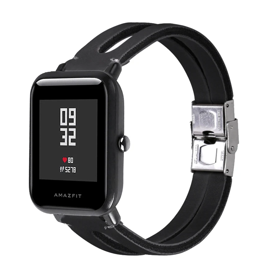 Для Amazfit Bip ремешок ретро кожаный браслет для Xiaomi Huami Amazfit Bip Bit Lite Молодежные часы аксессуары 20 мм ремешок для часов