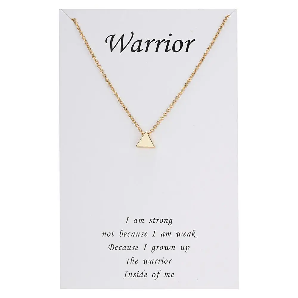 Rinhoo минималистский треугольник ожерелье Золотая цепочка с белым карты ювелирные