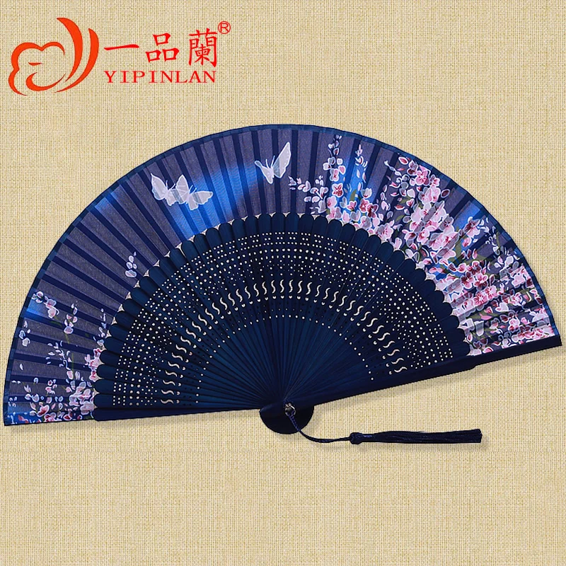 

China ancientry wind fan fan dancing fan Japanese cherry blossom feng summer young butterfly fan bamboo with you
