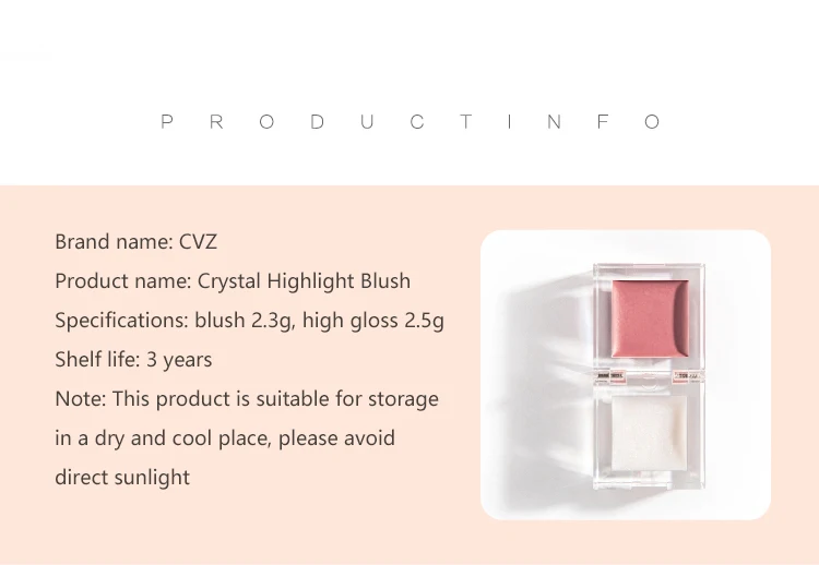 1 шт. CVZ кубик льда двухцветные глянцевые Румяна все-в-одном многоцелевые обрезки