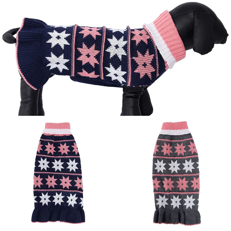 Зимний свитер для собак Новинка Рождественская одежда собаки теплая мягкая