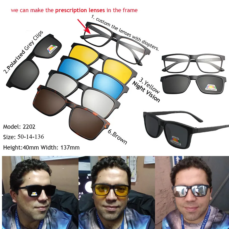 Очки солнцезащитные IVSTA с клипсой для мужчин и женщин поляризационные магнитные