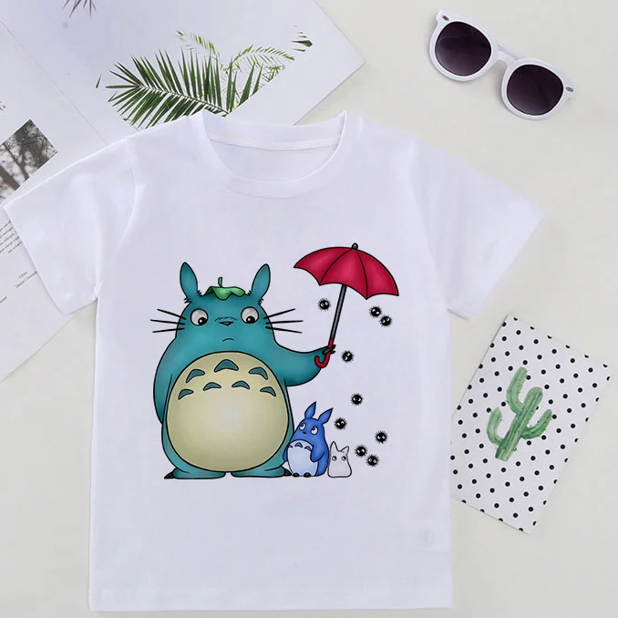 

Kawaii Summer Kids Anime Clothes White Print T Shirt Boys Girls Great Casual Kawaii Short Sleeve Tops Childrens Funny T-Shirt