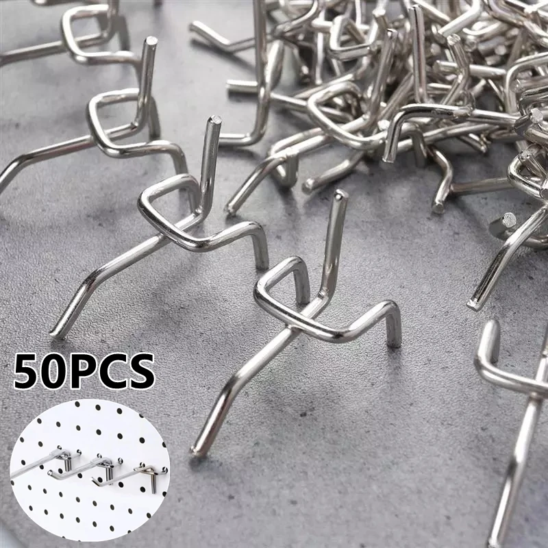 50 шт./компл. углеродного Сталь колышки доска Pegboard Крючки гаражных работ хранение