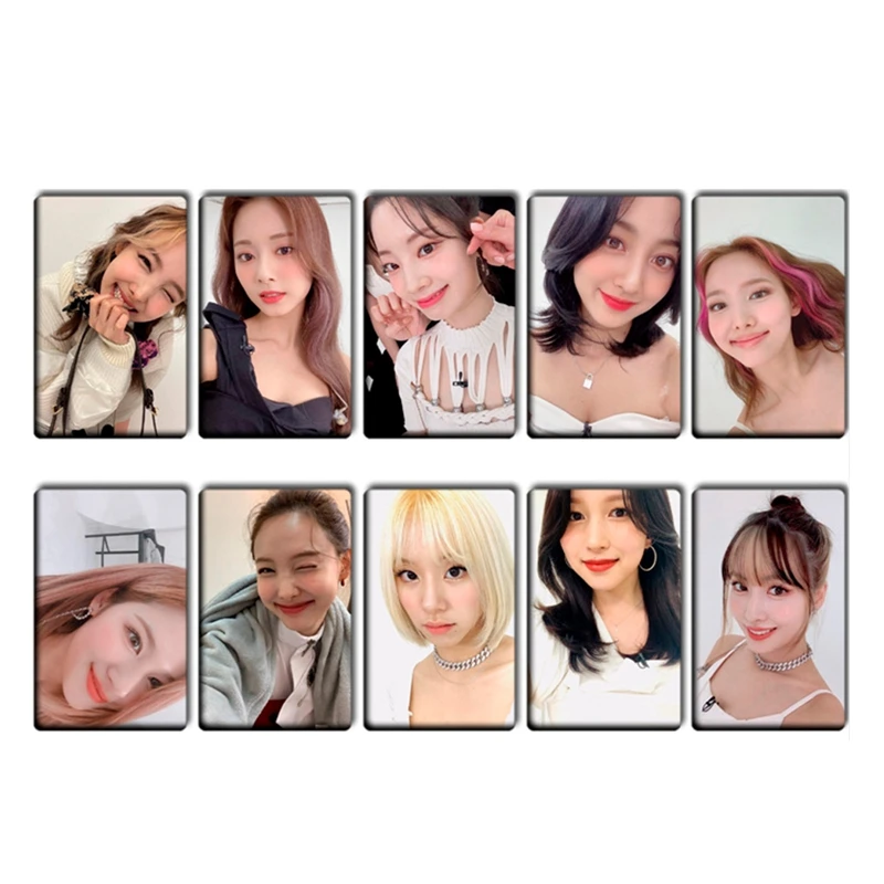 Crystal Card Stickers TWICE New Album The Feels Custom Stickers-style 1-10 Photocard Fans Gift Collection 8.6*5.4cm | Канцтовары для