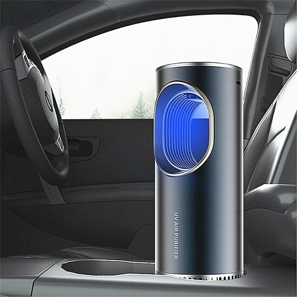 

Portable Car Air Purifier Vehicle Anion Odor Purification Purifier With 3 Layers Flitratio USB Charging Home UV Air Purifier