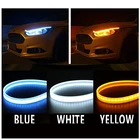 2 шт. 60 см водонепроницаемая гибкая универсасветодиодный автомобильная светодиодная лампа DRL дневные ходовые огсветильник потоковая головка светодиодная полоса Стоп сигнал поворота s