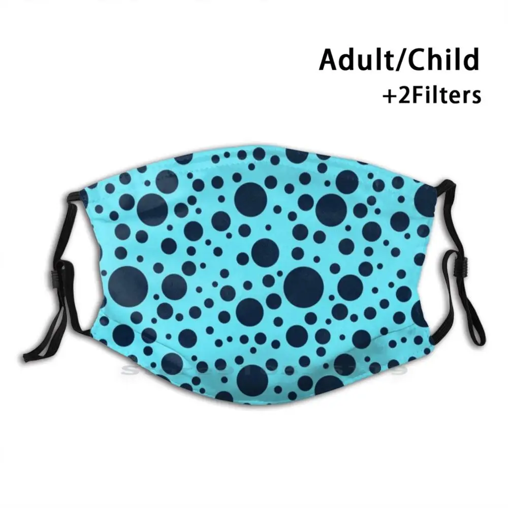 

Polka Dot Pattern Blue Print Reusable Pm2.5 Filter DIY Mouth Mask Kids Polka Dot Dalmatian Spots Spot Dog Pattern Patterns
