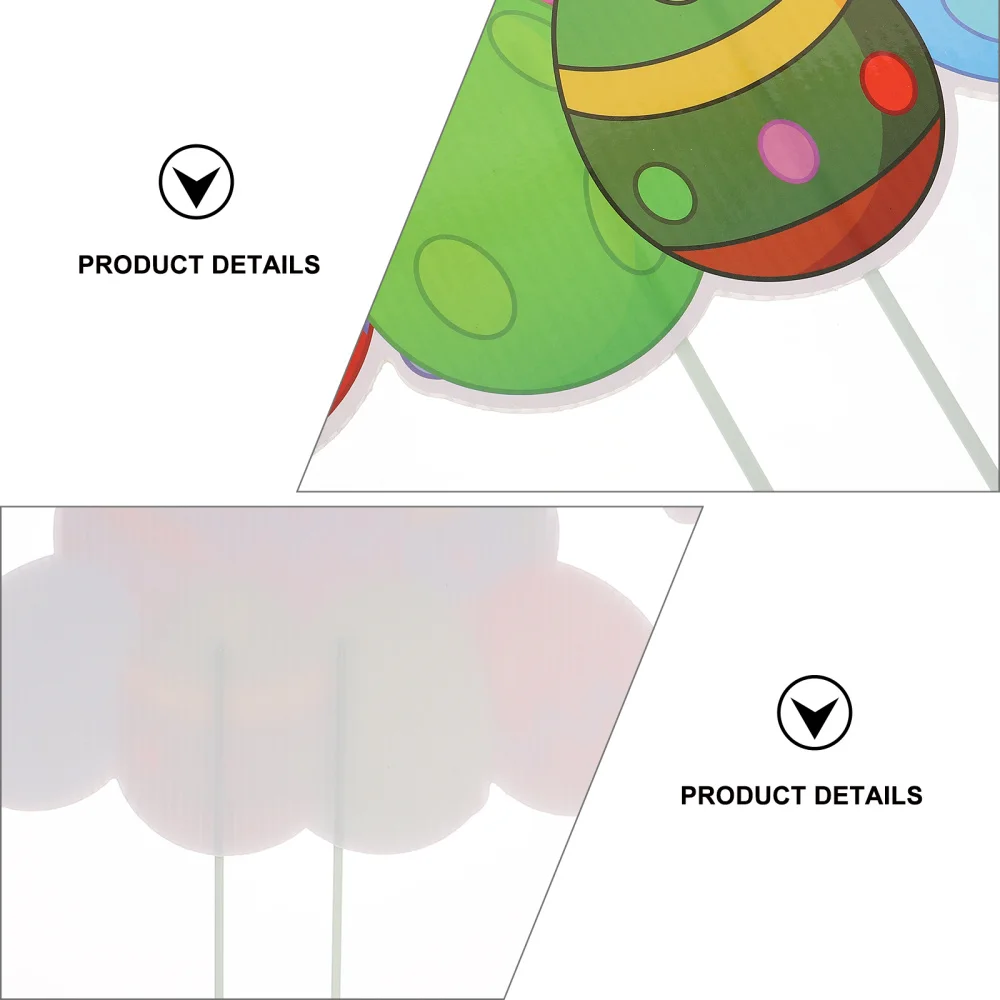 

3pcs Easter Garden Yard Signs Outdoor Party Decorative Lawn Signs