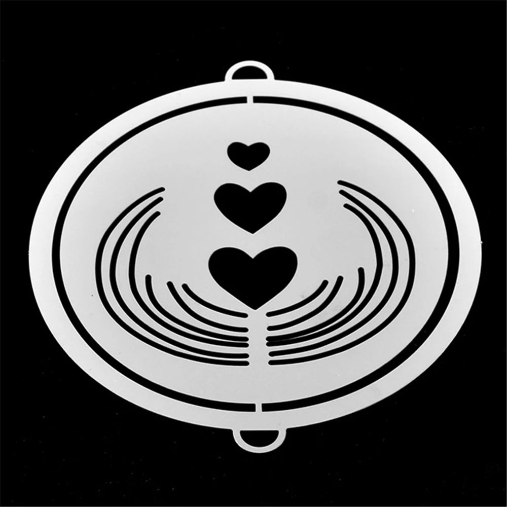 Шаблон из нержавеющей стали для многократного кофе шаблон латте трафареты