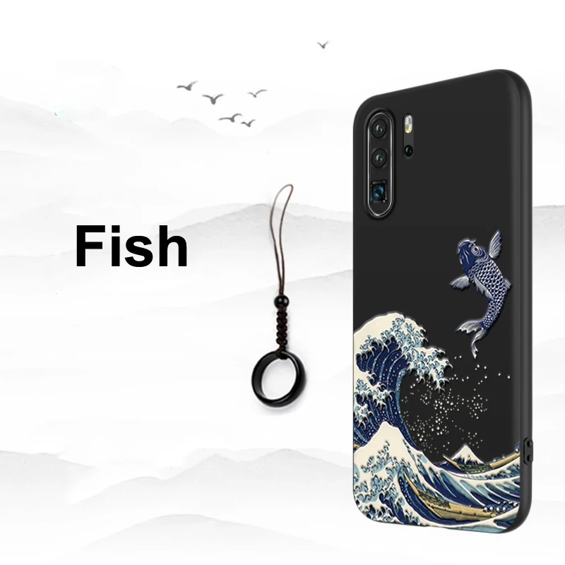 Чехол для Huawei P40 Pro P30 Lite Mate 30 Nova 4e 3D рельефный матовый мягкий чехол накладка 7i