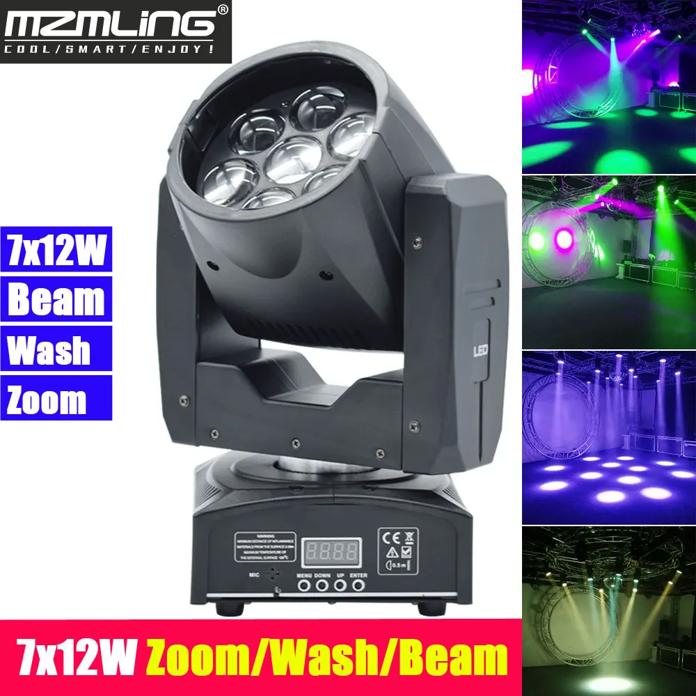 Светодиодный светильник 7x12w для мытья/увеличения DMX512 с подвижной головкой