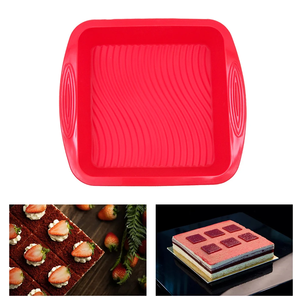 

Pizza Cake Mould DIY Bread Baking Tools Kitchen Large Square Handmade Non Stick Washable Easy Clean Soft Gift Silicone Pan