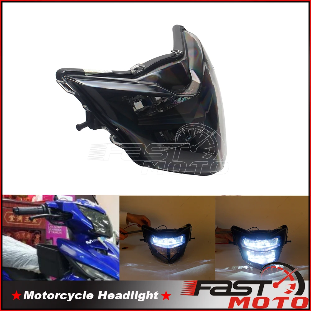 

For Yamaha LC135 V2 E13 E-Mark LED Headlamp Motorcycle Headlight Scooter Front Lamp High/Low Beam Driving Light DRL Assembly