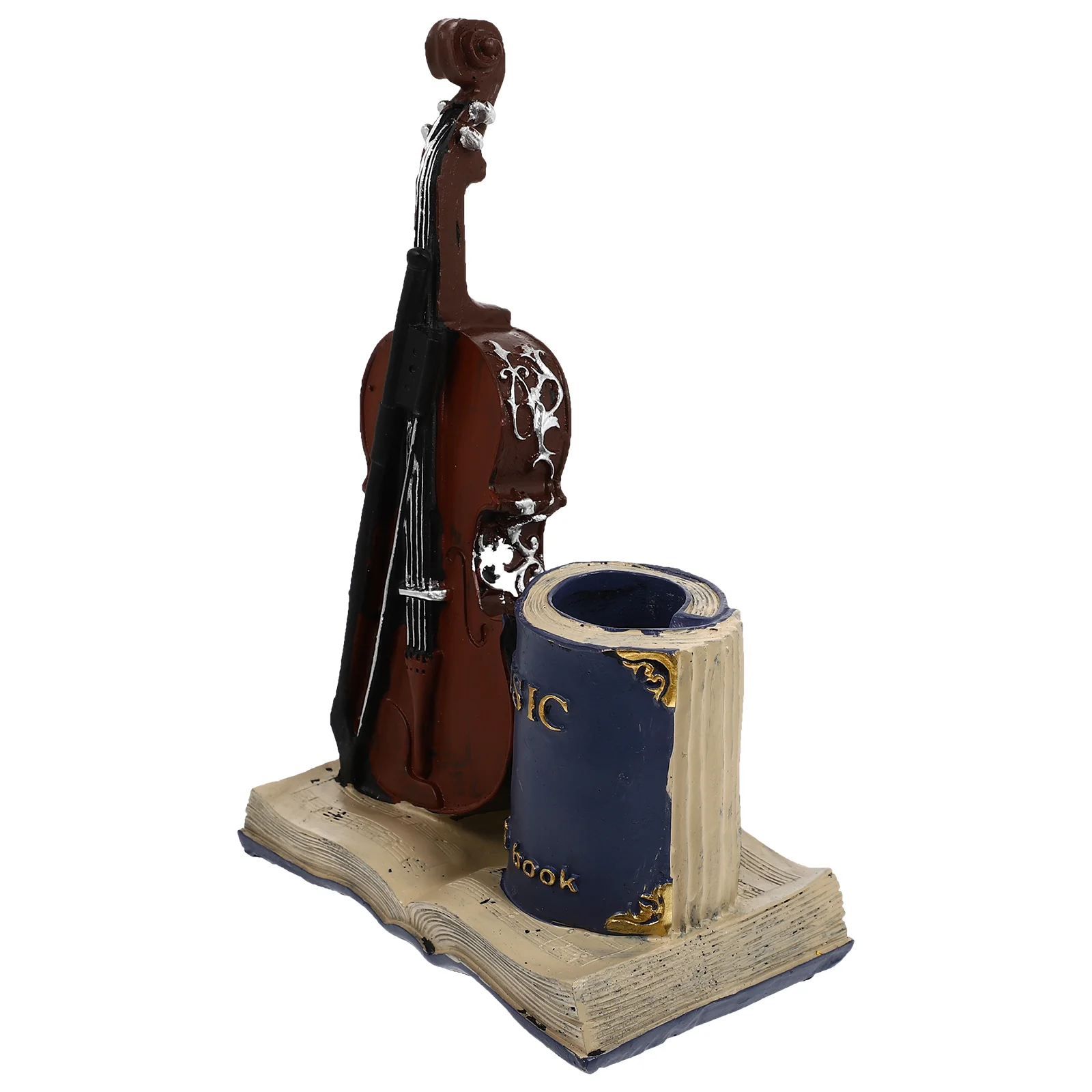 

1 Pc Exquisite Musical Pen Holder Lovely Resin Pen Container Desktop Decor