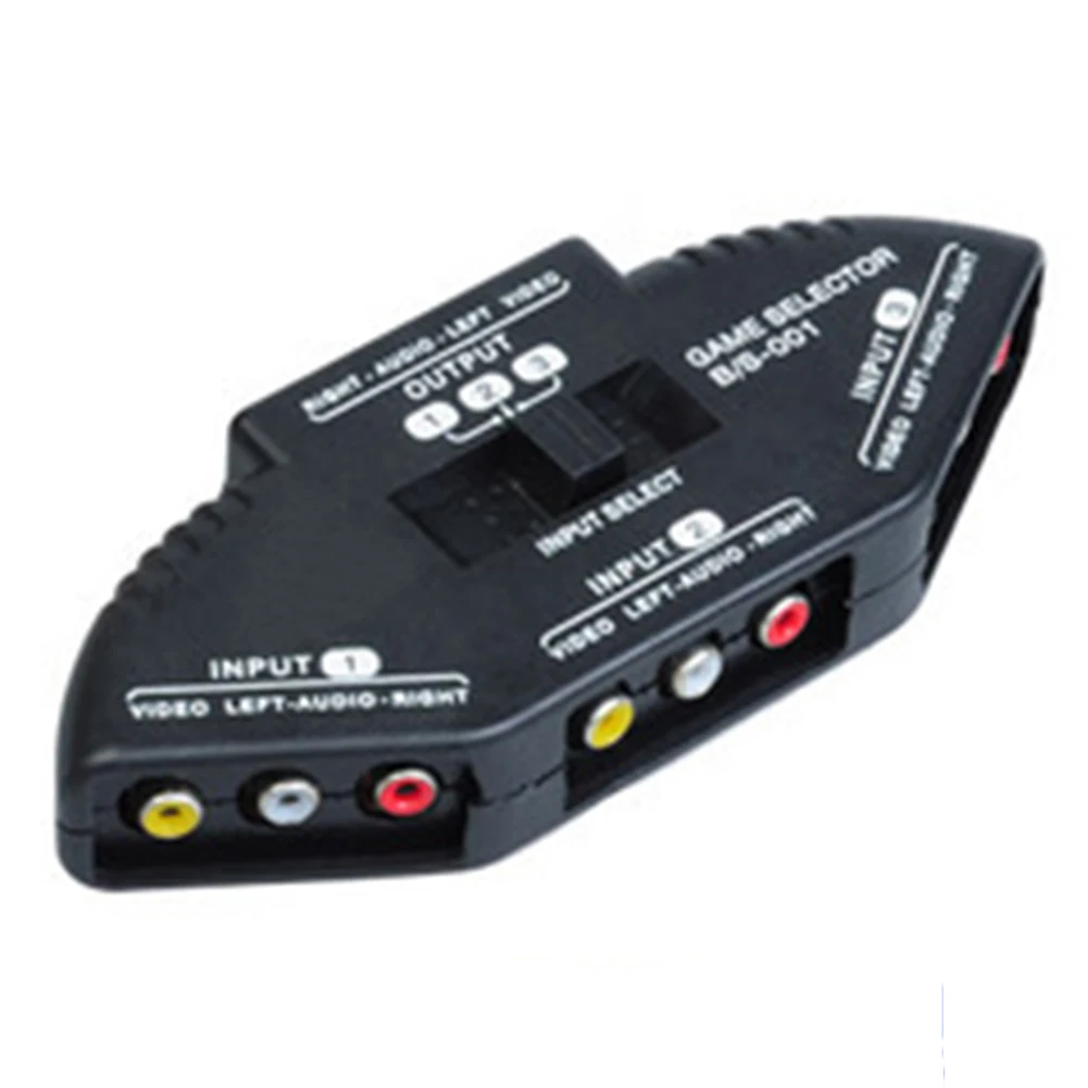 Electronics Converter 3 Way Audio Video AV Switch Selector Box Splitter For XBOX360 DVD for with Cable | Электроника