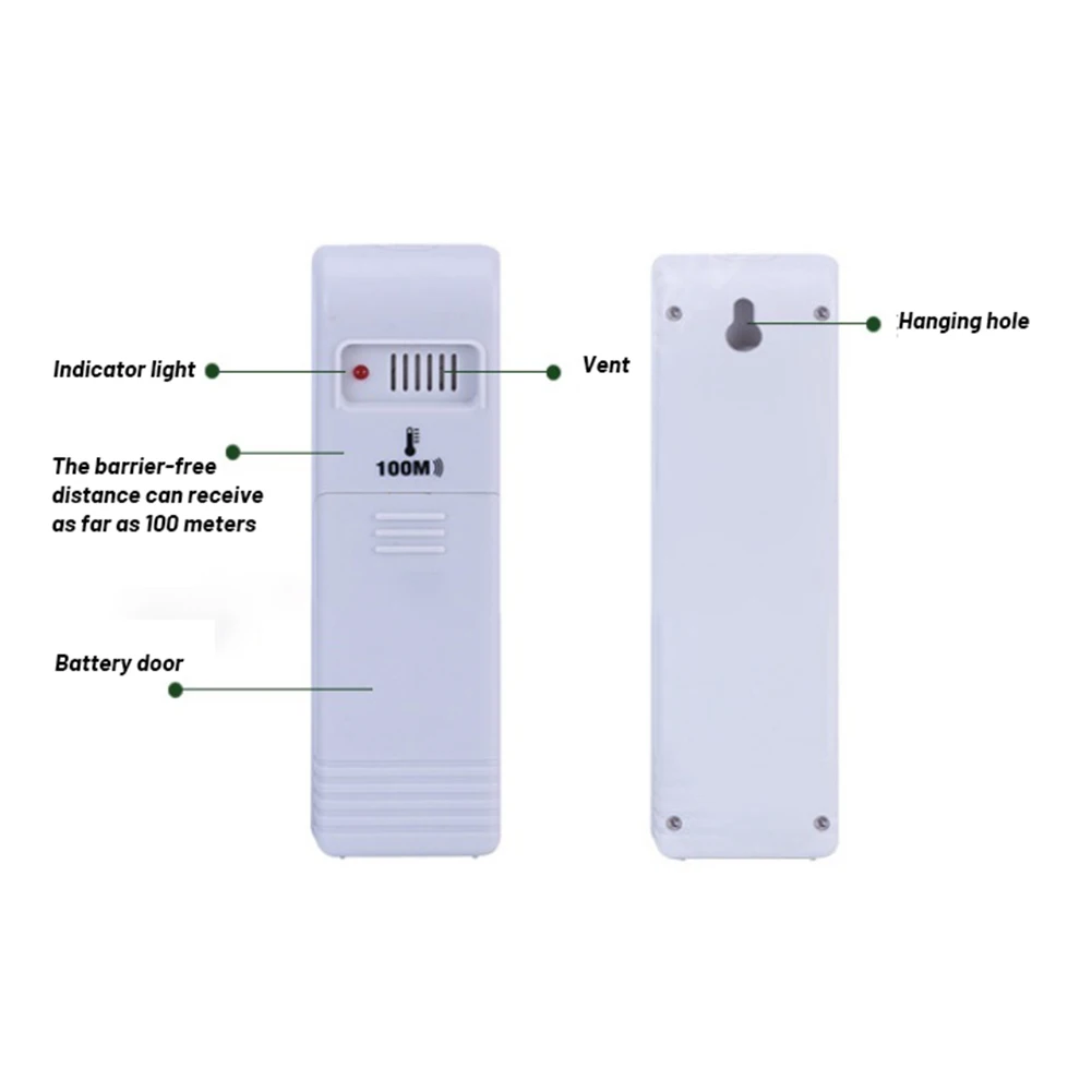 

Wireless Freezer Fridge LCD Digital Thermometer Alarm Weather Station + 1 Sensor Host Units For Indoor Temperature