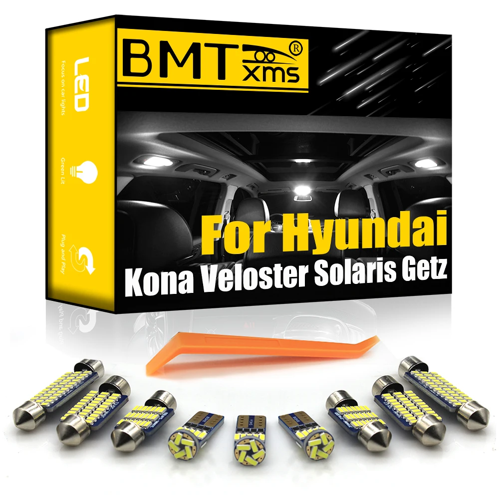 

BMTxms Canbus For Hyundai Kona Veloster FS JS Solaris Getz Vehicle LED Interior Map Dome Trunk Light kit Car Lighting