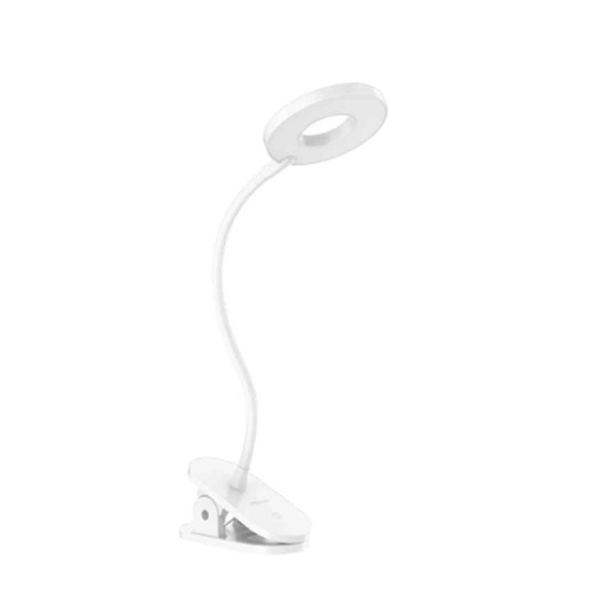 Xiaomi Yeelight светодиодный настольный светильник с зажимом, Ночной светильник, заряжаемый от USB, 5 Вт, 360 градусов, Регулируемая лампа для чтения, для спальни