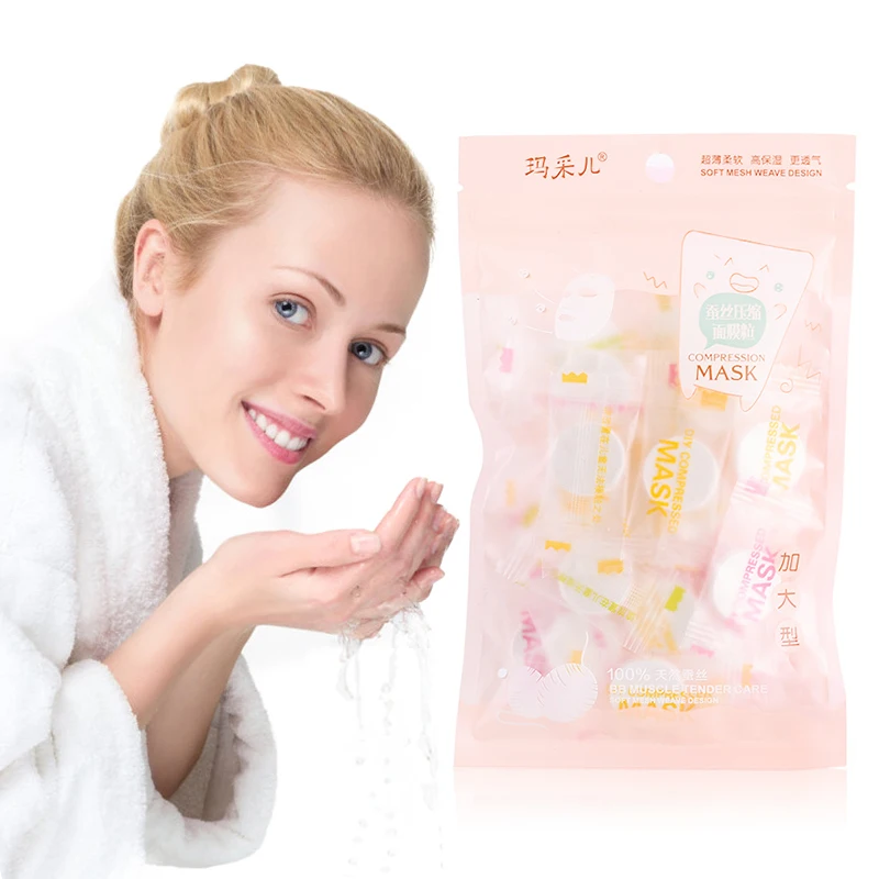

30PCS Silk Face Masks Disposable Compression Anti Wrinkle Night Facial Packs Dark Circle Moisturize Anti-Aging Mask