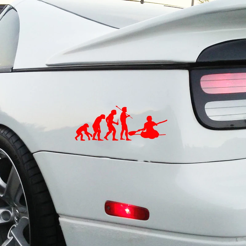 Эволюция человека автомобильные наклейки индивидуальные Каякинг для автомобиля