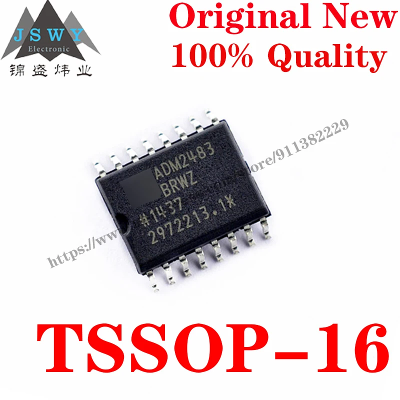 5~10 PCS ADM2483BRWZ TSSOP-16 Semiconductor Interface IC Digital Isolator IC Chip with for module arduino Free Shipping ADM2483B