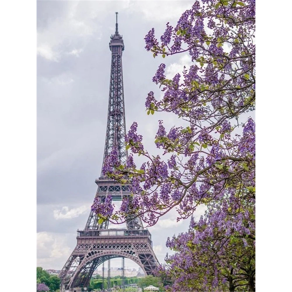 

Landscape Paris Tower Printed Fabric 11CT Cross Stitch Set Embroidery DMC Threads Needlework Hobby Handicraft Painting Sales