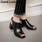 Сандалии женские на высоком каблуке, босоножки-гладиаторы с открытым носком, с ремешком на щиколотке, черные, коричневые, большие размеры, лето 2020