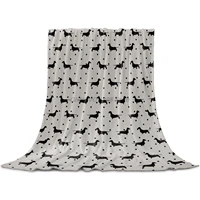 fleece throw blanket full size simple dots dogs animal lightweight flannel blankets for couch bed living room warm fuzzy plus