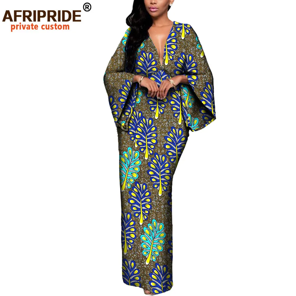 Африканские платья для женщин платье макси AFRIPRIDE с расклешенными рукавами