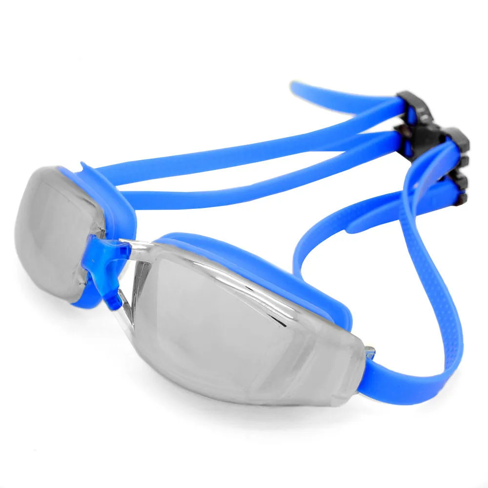 style 3 blue silver YFXcreate HD водонепроницаемые очки для плавания противотуманные очки и анти-УФ Взрослые плавательные очки в большой оправе 200-1004 - Цвет: style 3 blue silver