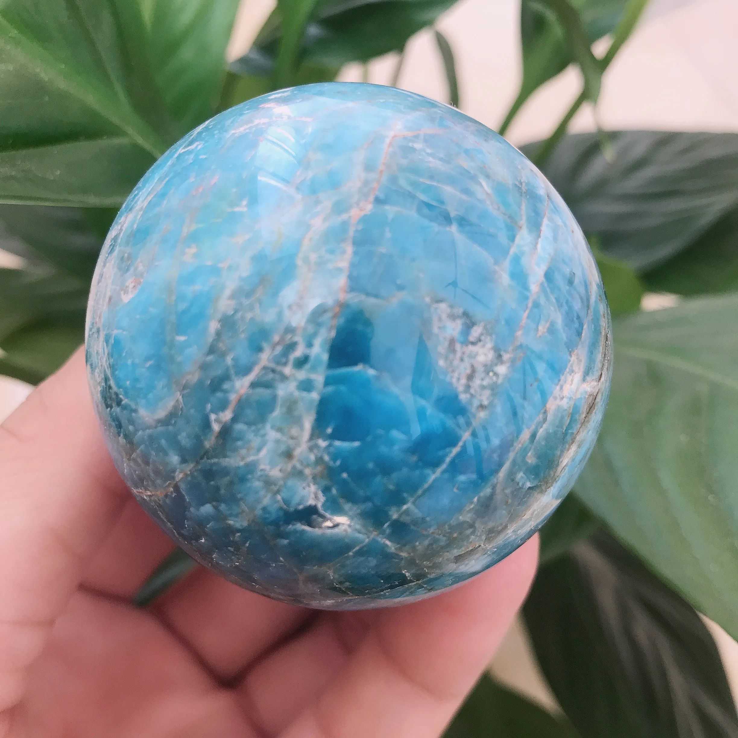 

Natural apatite ball quartz crystal mineral specimen restoration 1pc