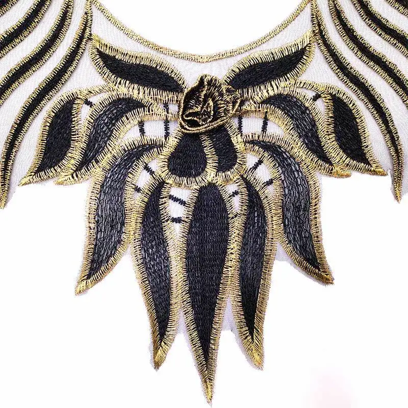 Вышитый шейный воротник diy ложные воротнички Водорастворимая газовая сеть