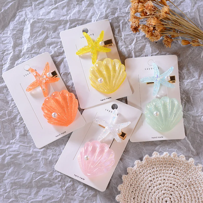 2 шт./компл. новые модные жемчужные Заколки милые акриловые заколки для волос в