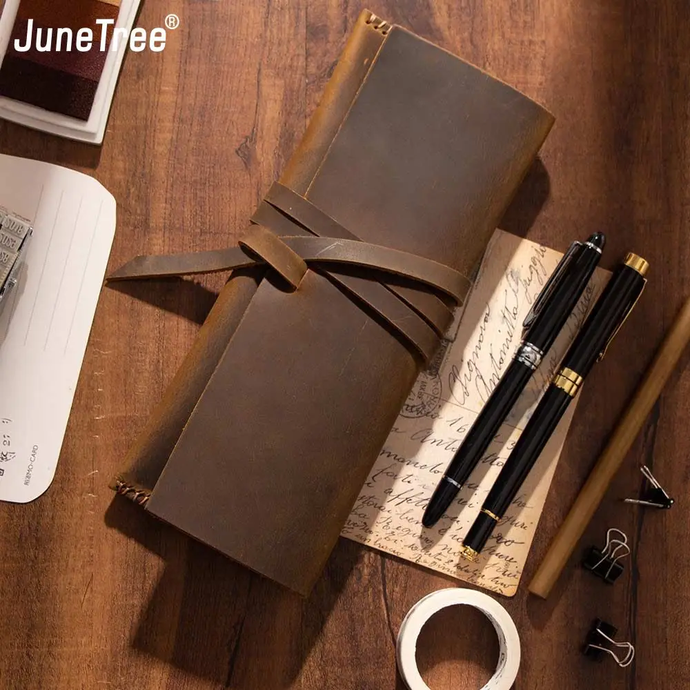 Винтажный чехол карандаш из натуральной яловой кожи канцелярские товары ручной