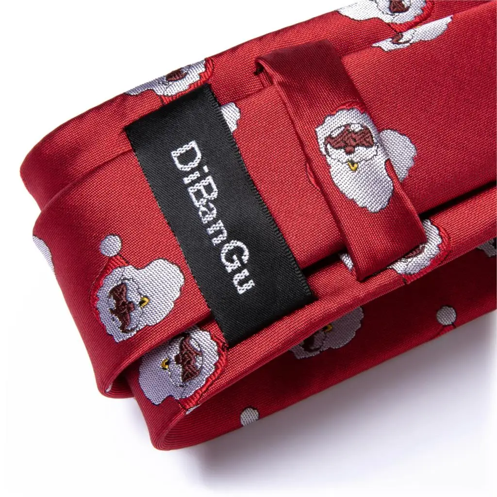 Подарочный мужской галстук красный пишите животные Шелковый Рождественский для