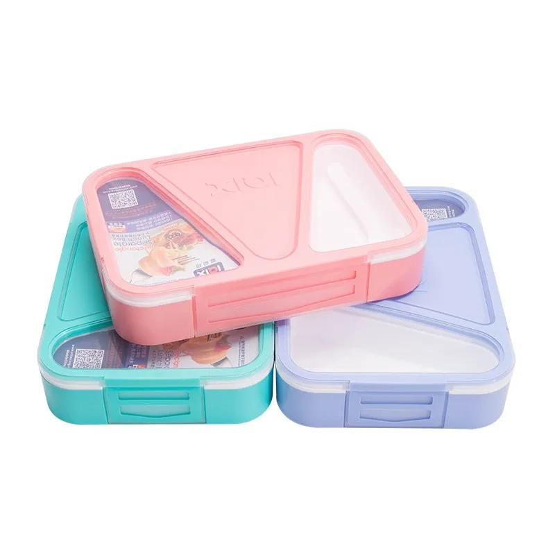 3 перегородки Портативный Ланч бокс для микроволновой печи Bento Box здоровый