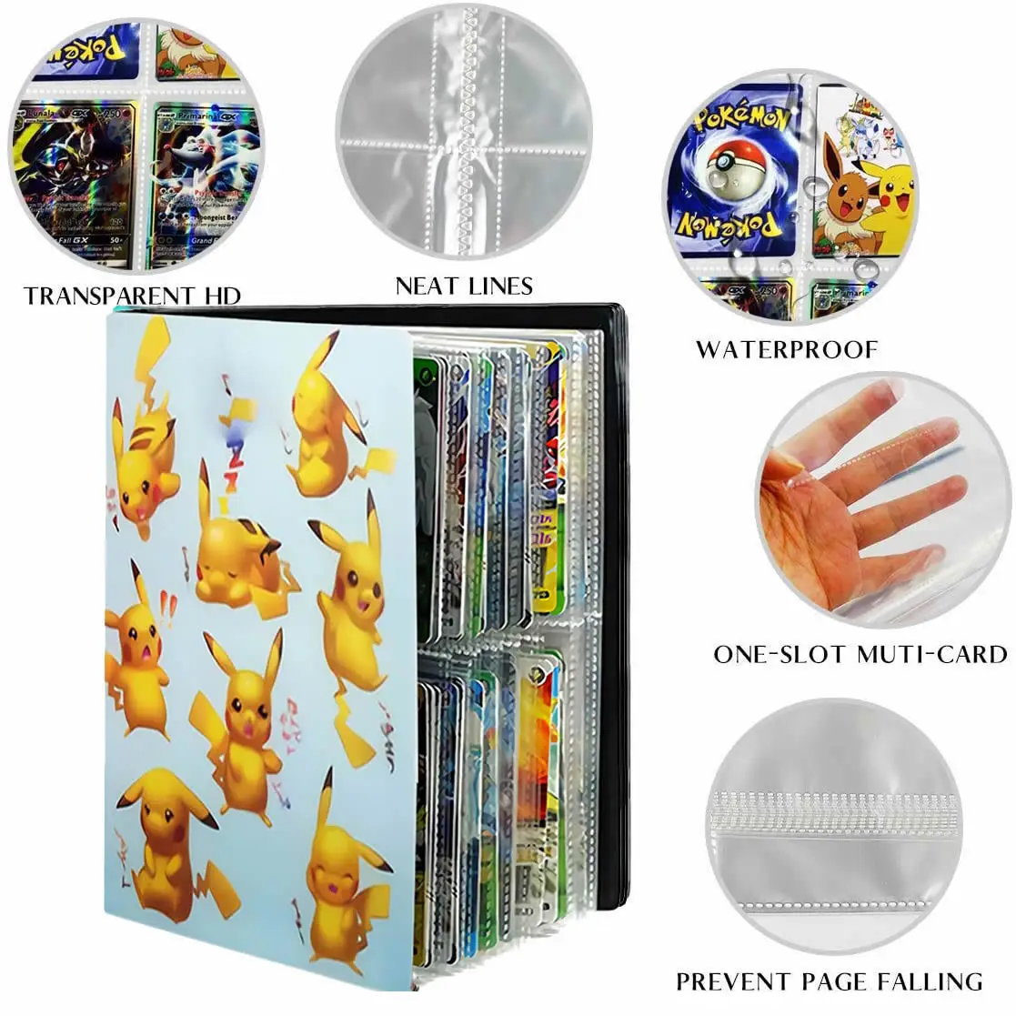 Альбом для карт Pokemon 240 шт. держатель коллекционеров Пикачу папка карточек аниме